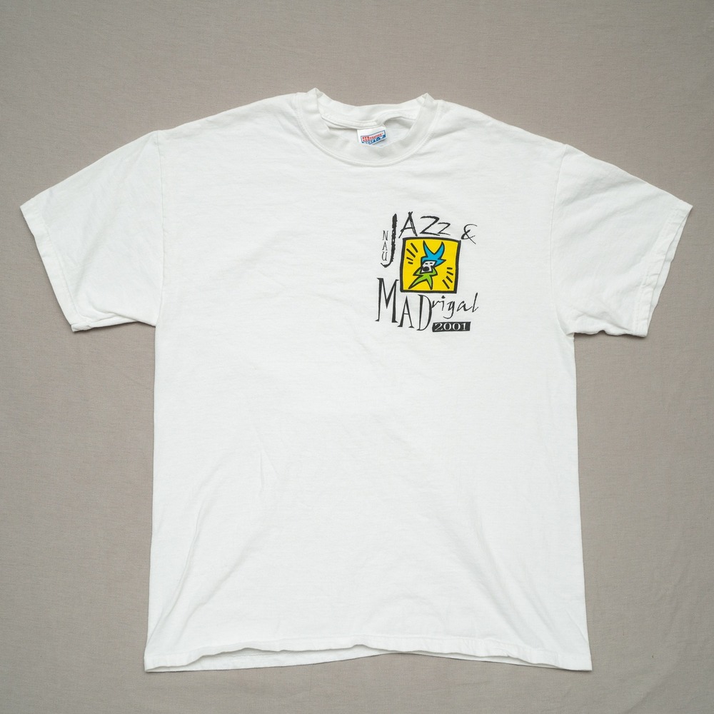 Vintage Nau Jazz & Madrigal 2001 Festival Event T Shirt White Adult L
